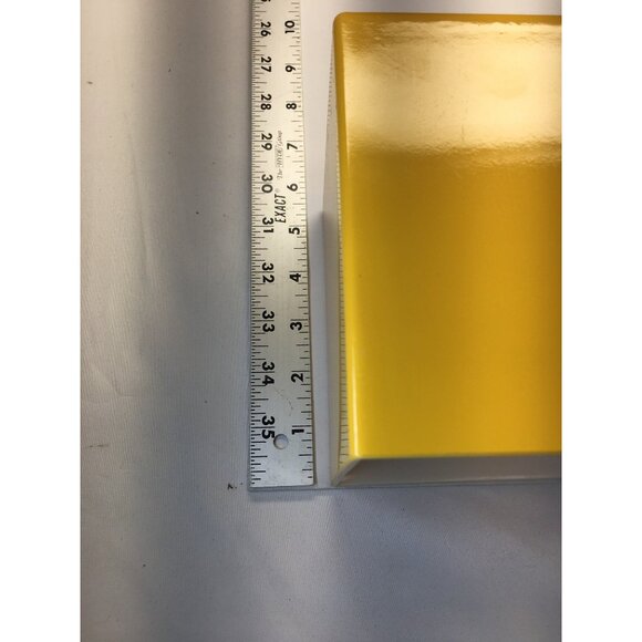 Acrylic Tissue Box Cover Square Yellow Minimalist Design Made In Japan - Picture 12 of 12